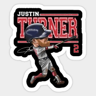 Justin Turner Boston Cartoon Sticker